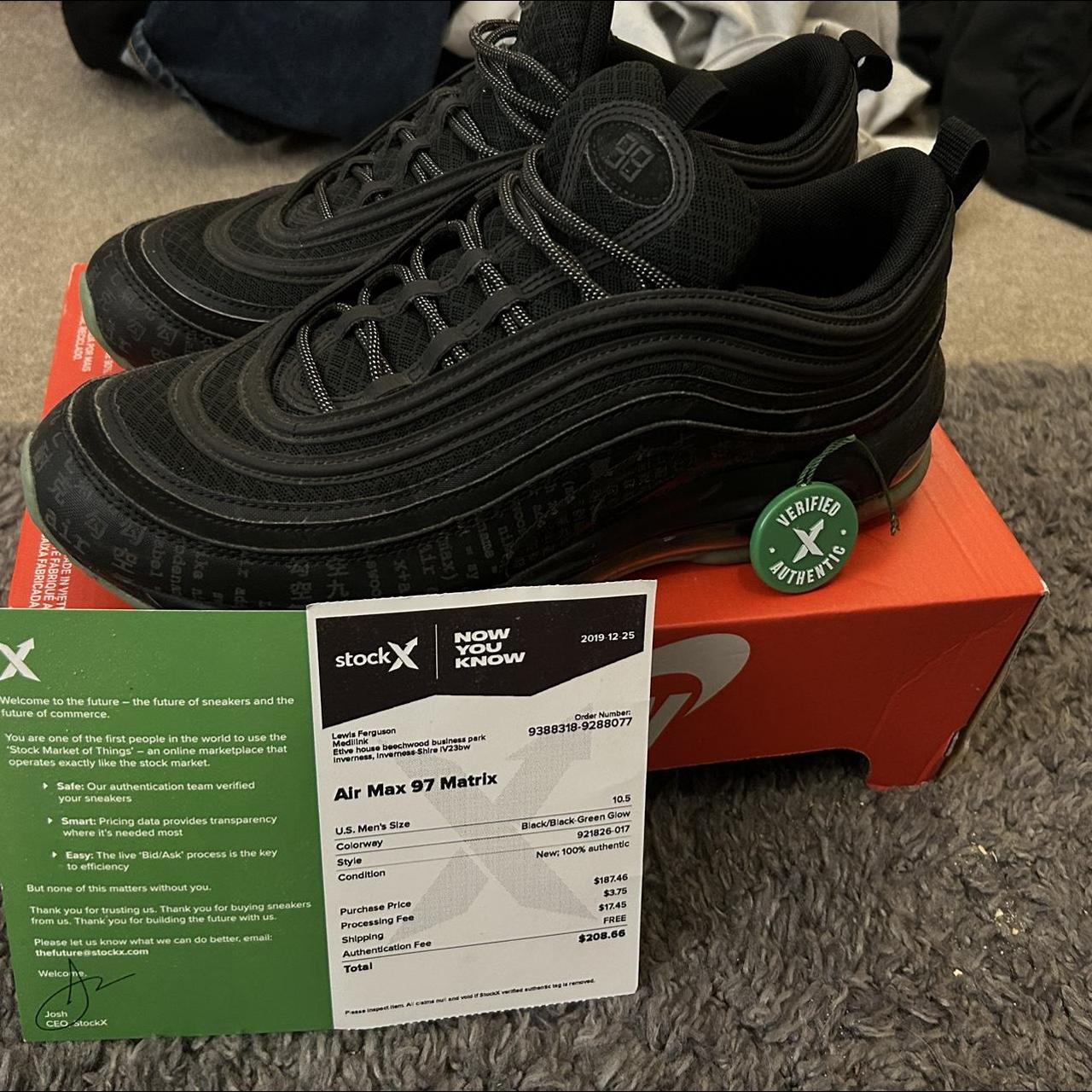 air max 97 matrix on feet