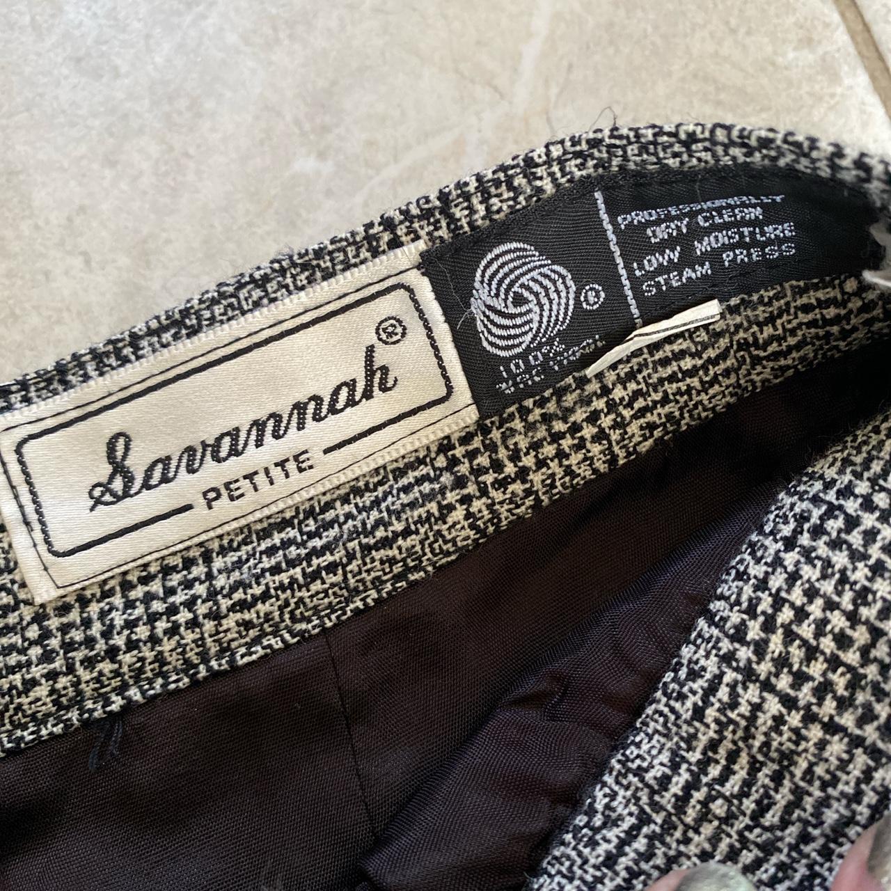 Savannah Petite 80’s vintage 100% pure wool black... - Depop