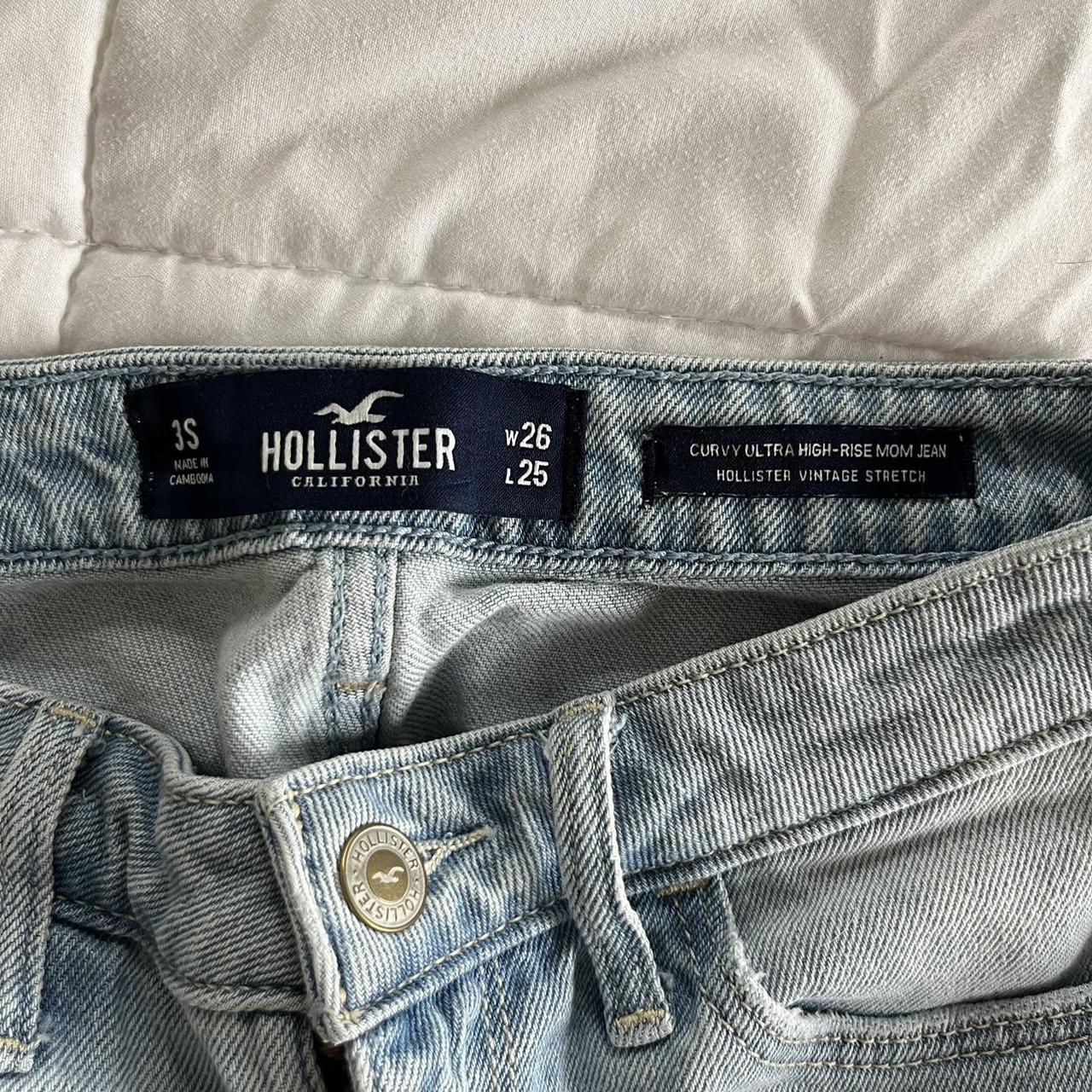 Hollister, Jeans, Hollister Vintage Stretch Ultra High Rise Distressed Mom  Jeans