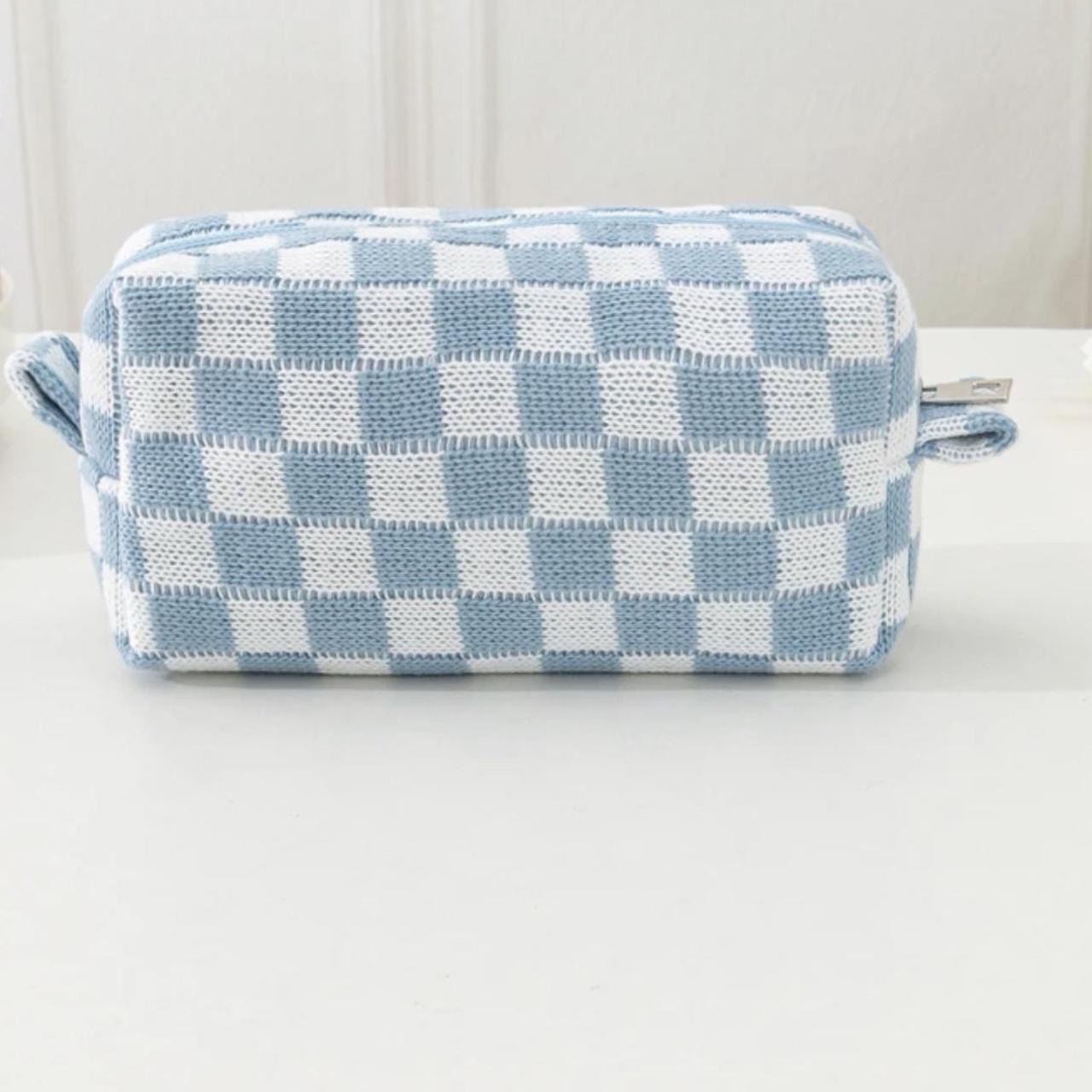 White Checkered Makeup Bag – Ivy Blue Boutique