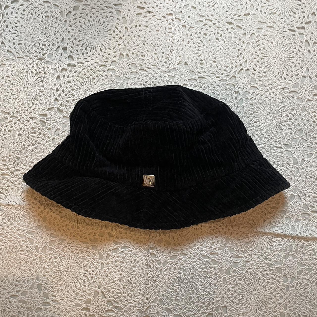 liz claiborne adult sized black corduroy bucket hat... - Depop