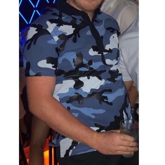 Valentino blue camo clearance polo