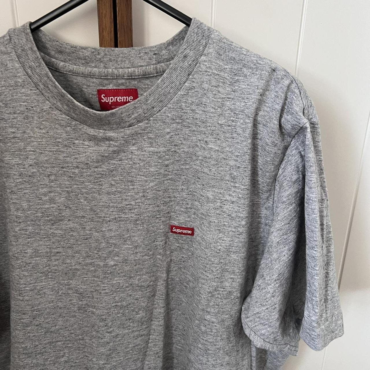 Supreme small box logo tee in grey Authentic and in... - Depop