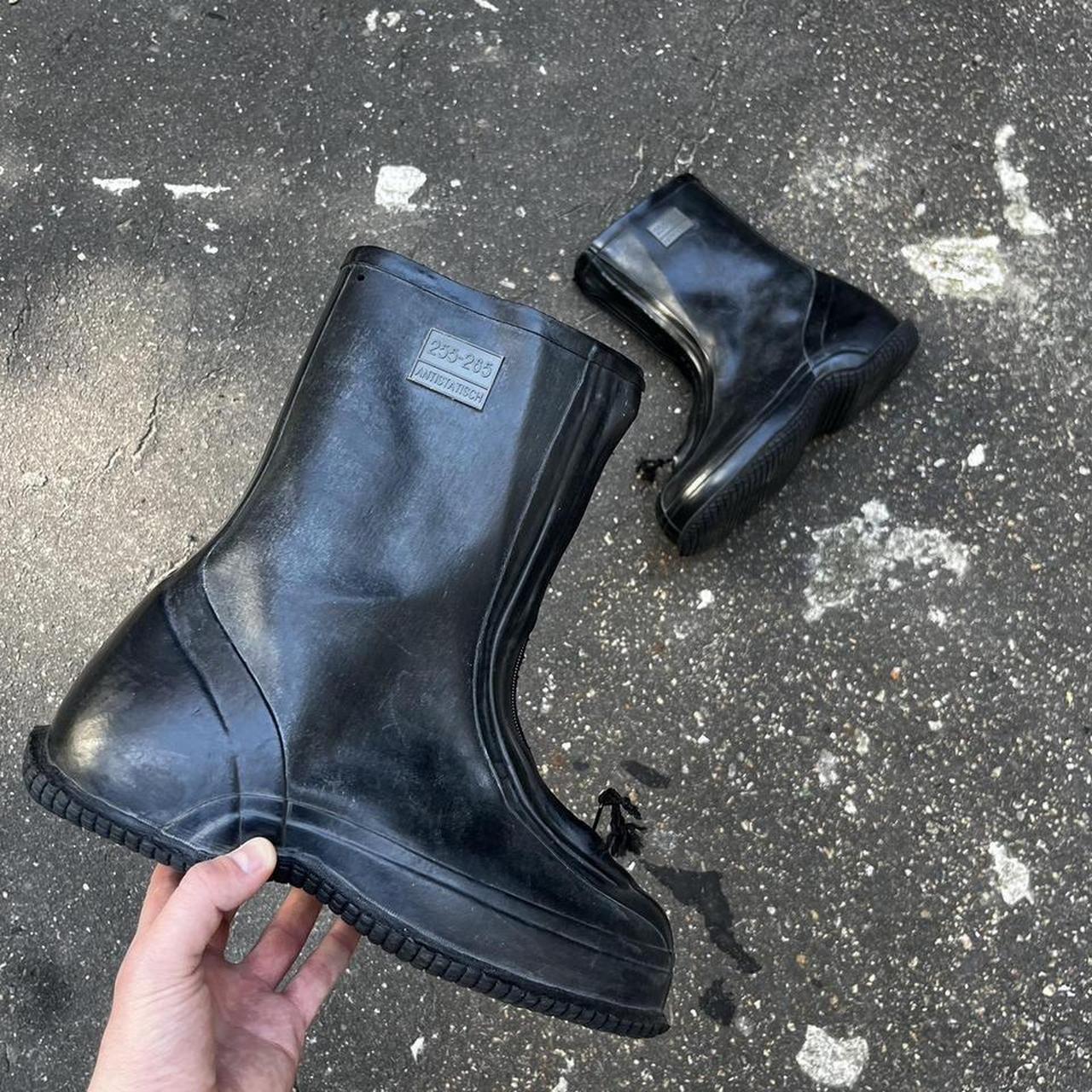 80s Opium Bunny Boots Rubber Combat Army Shoe Covers | Depop