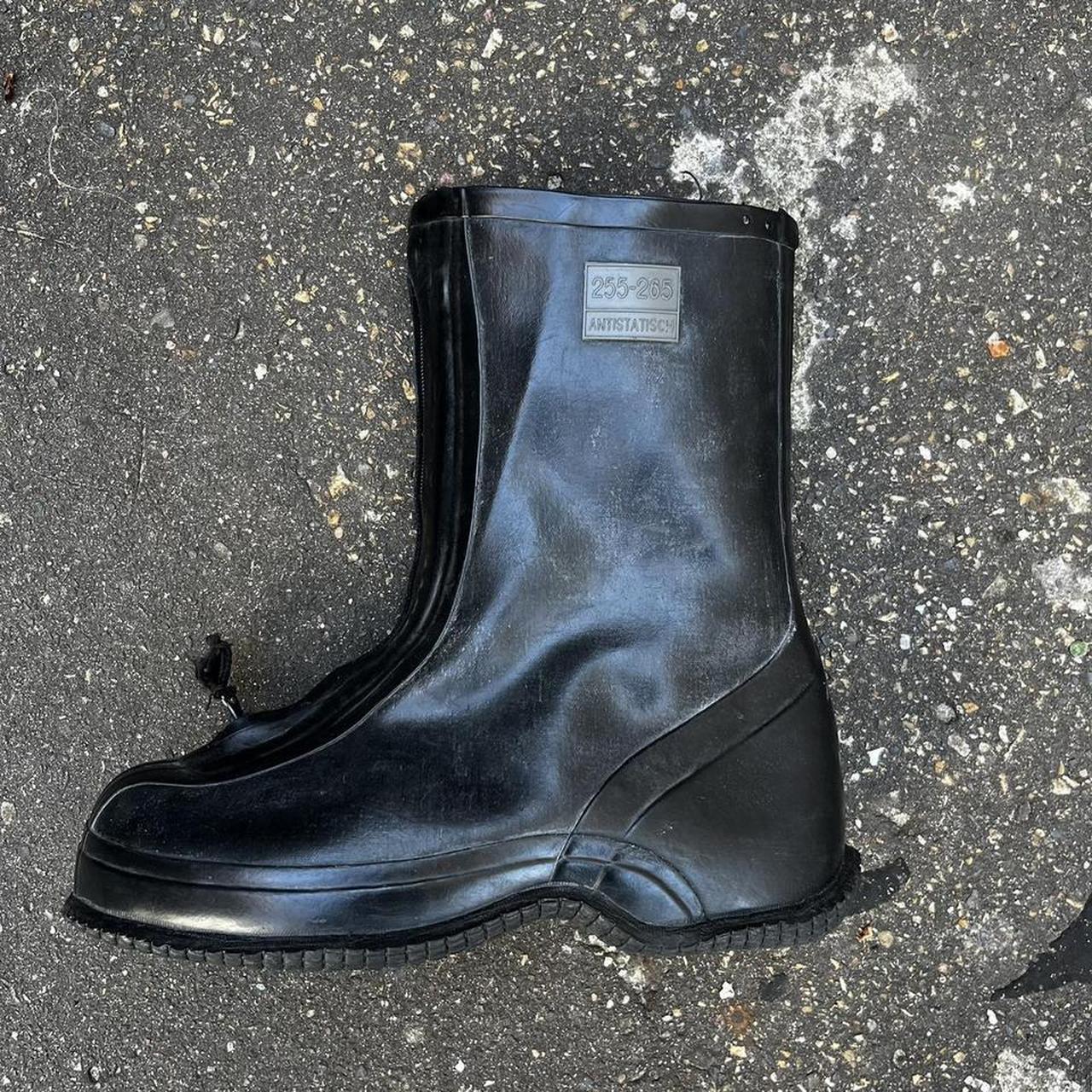 80s Opium Bunny Boots Rubber Combat Army Shoe Covers | Depop