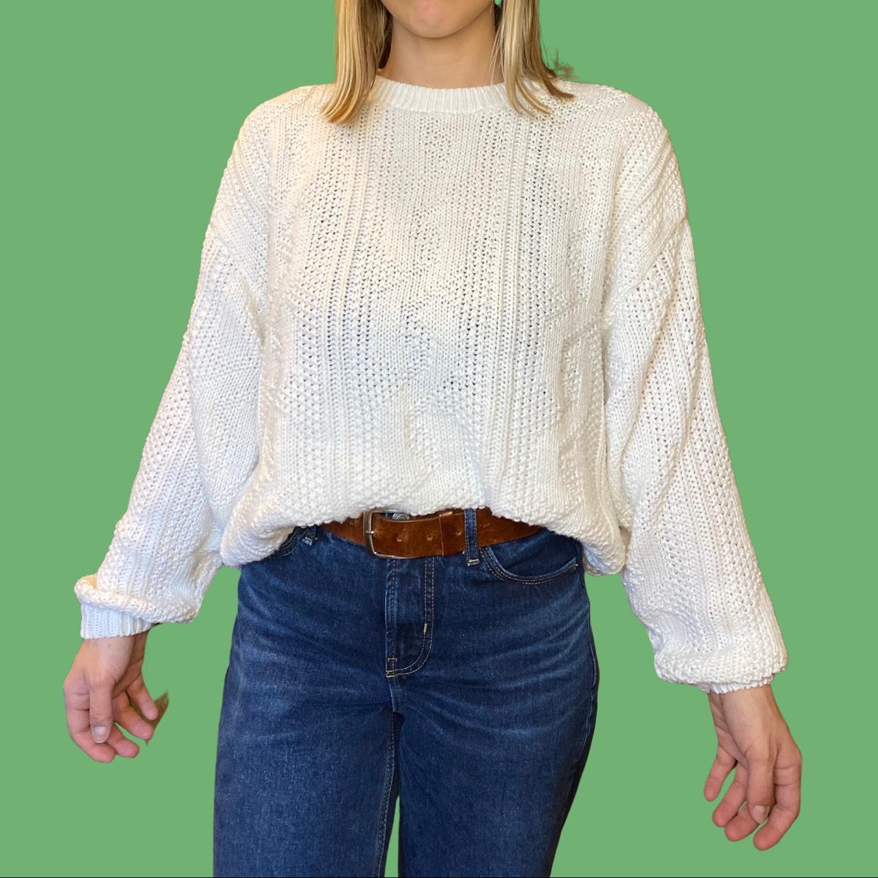 Women's White Jumper Depop