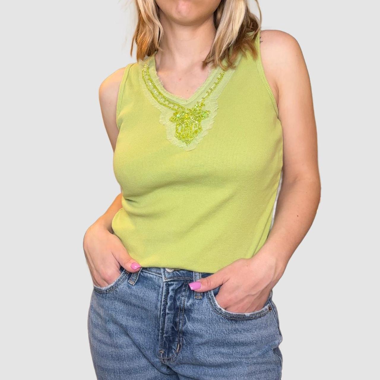 Y2K Bedazzled Tank Top / so Fashionable / Rhinestone