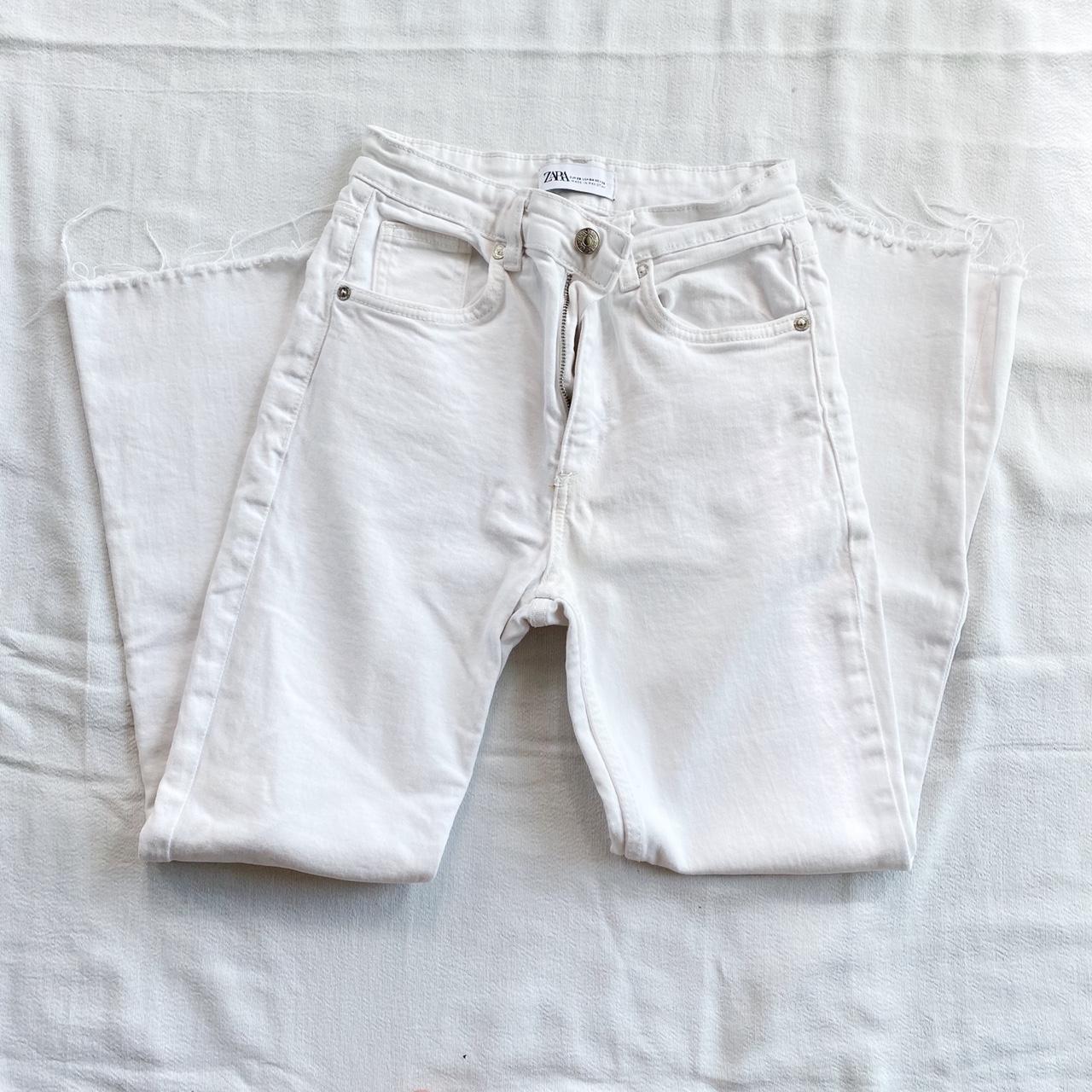 White Zara Jeans Pockets on front and back More of... - Depop