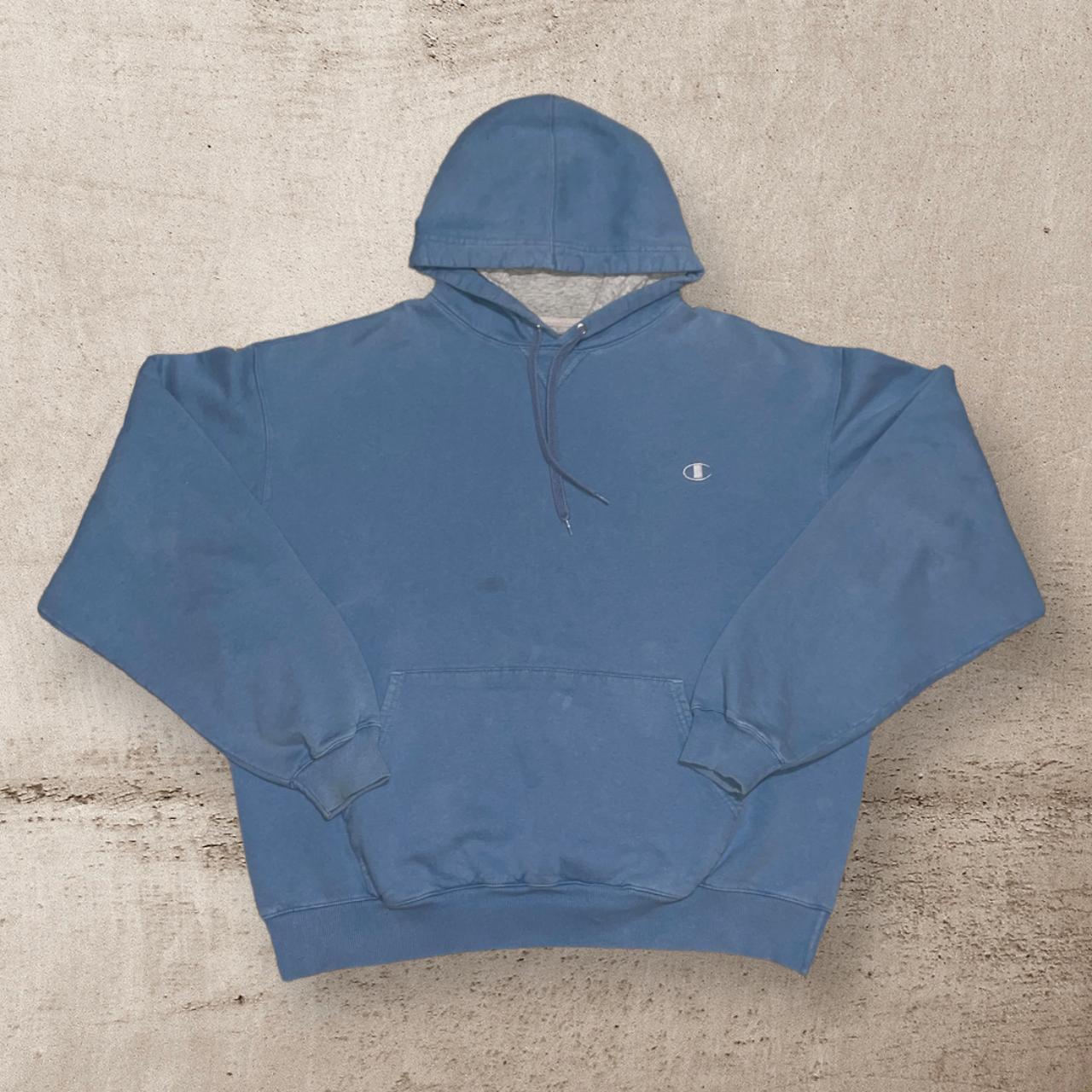 Vintage 00s Champion Reverse Weave Hoodie Gray Company Logo