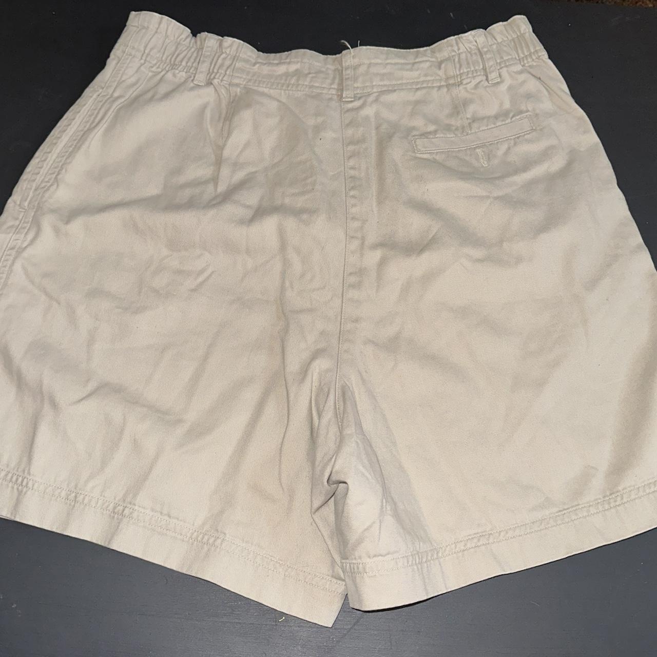 Khaki Mid-Thigh Shorts - Depop