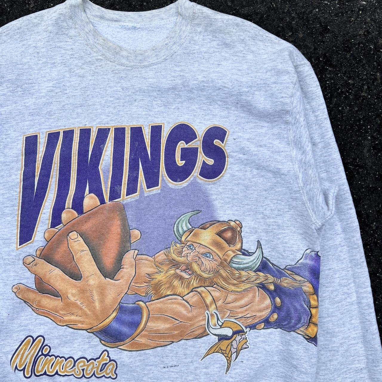 1994 Minnesota Vikings Salem Sportswear NFL Crewneck Sweatshirt Size XL –  Rare VNTG