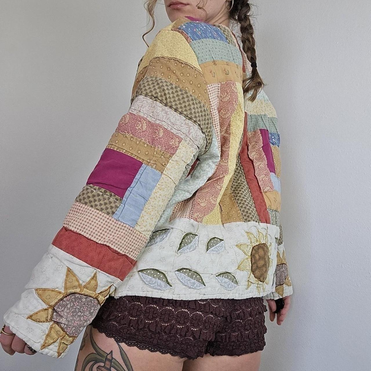 Women's Jacket - Cream/Multi - M – patchwork quil… - image 2