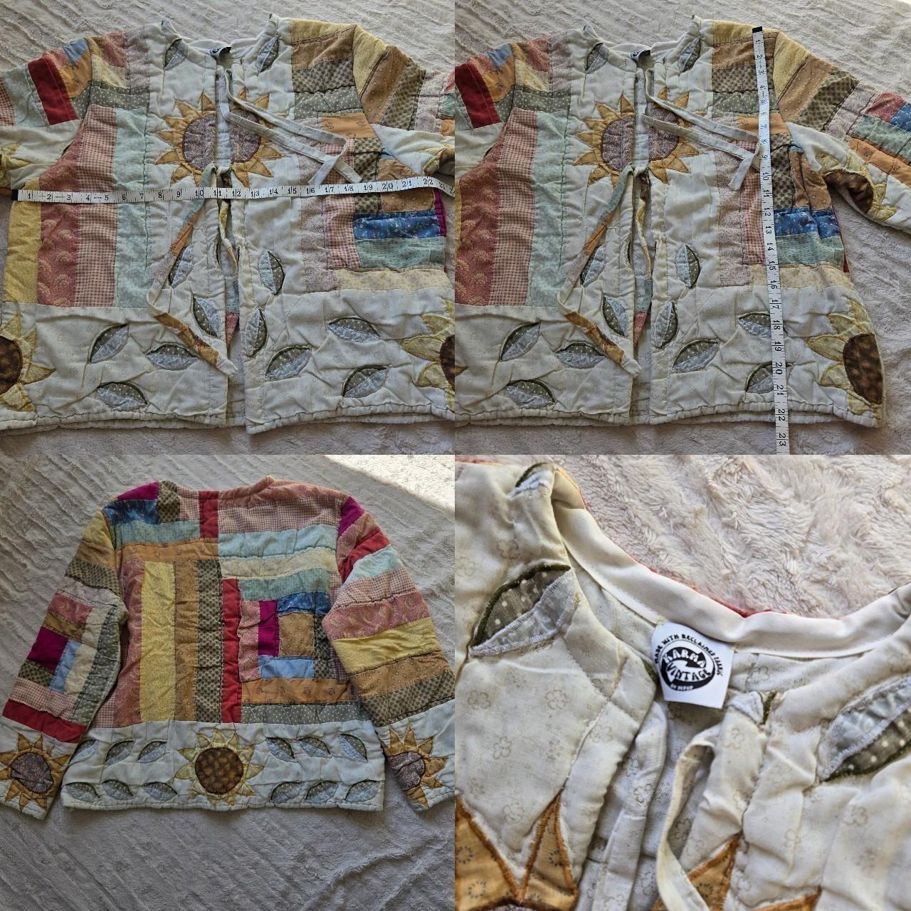 Women's Jacket - Cream/Multi - M – patchwork quil… - image 4