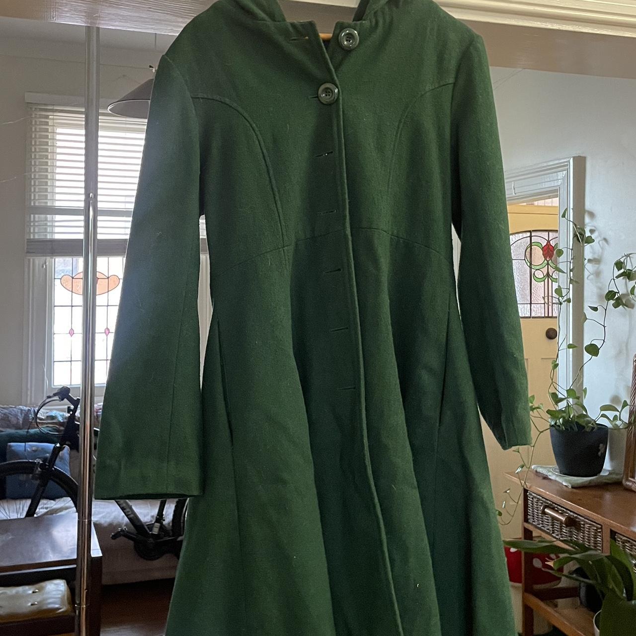 Princess Highway Women's Green Coat | Depop