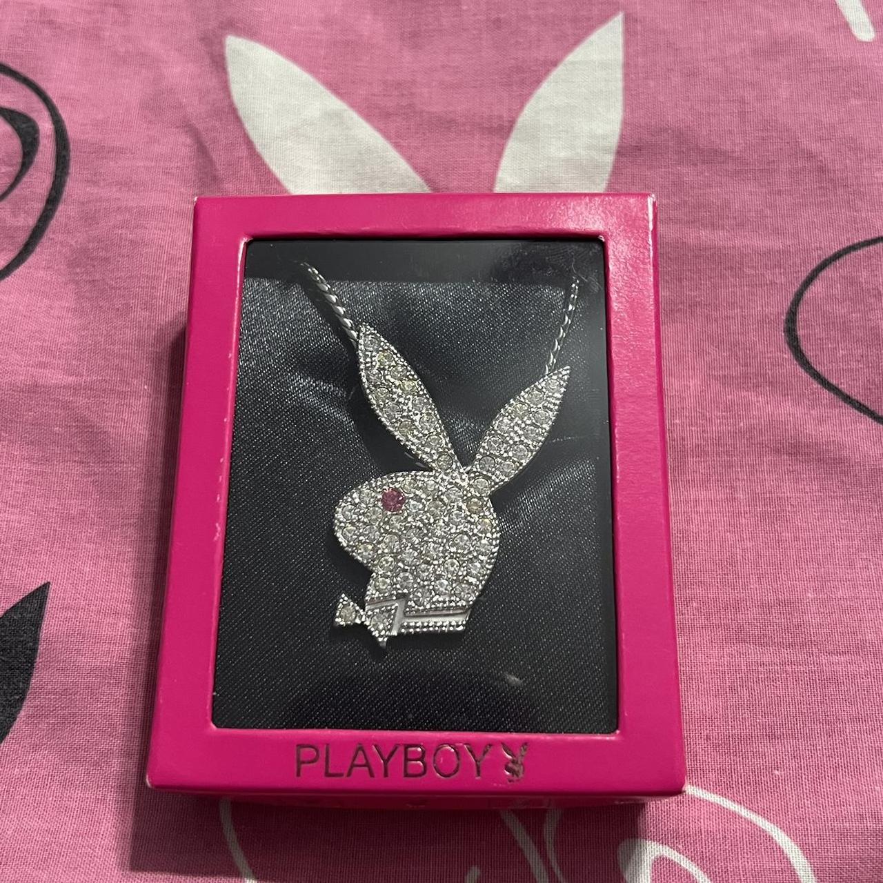 Playboy girl flap bunny ears necklace Preloved - Depop
