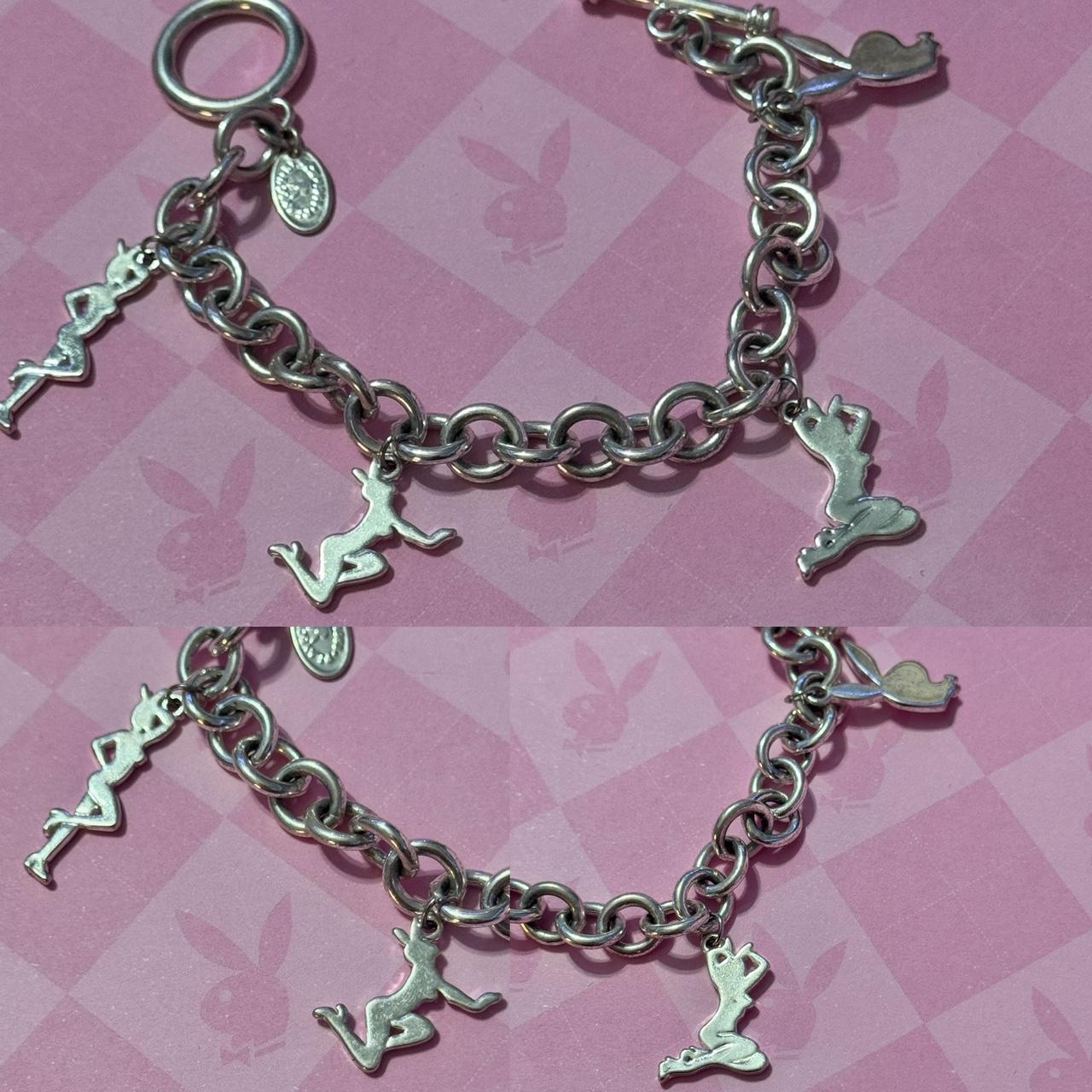 Playboy bunny ear girls mudflap charm bracelet Like... Depop