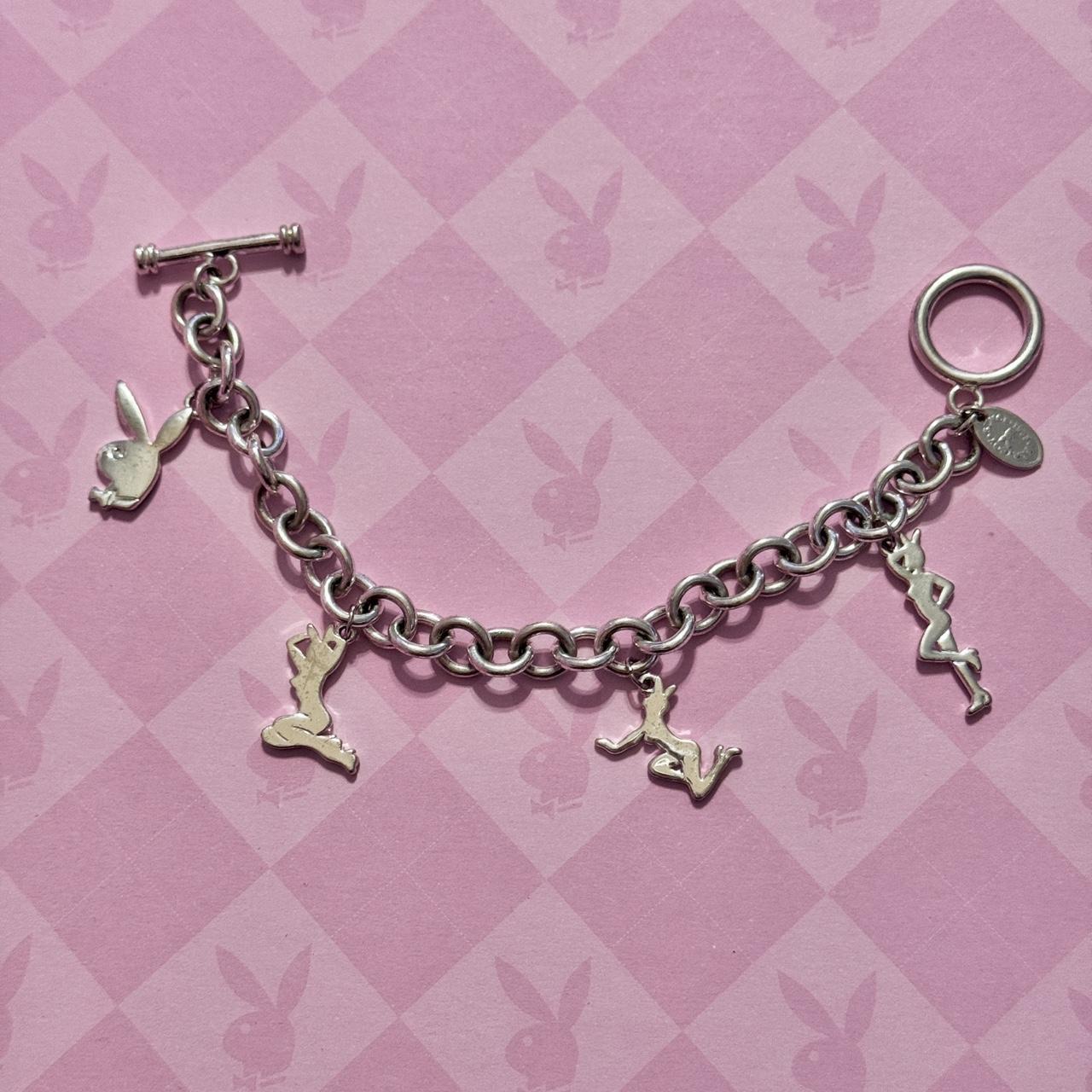 Playboy bunny ear girls mudflap charm bracelet Like... Depop