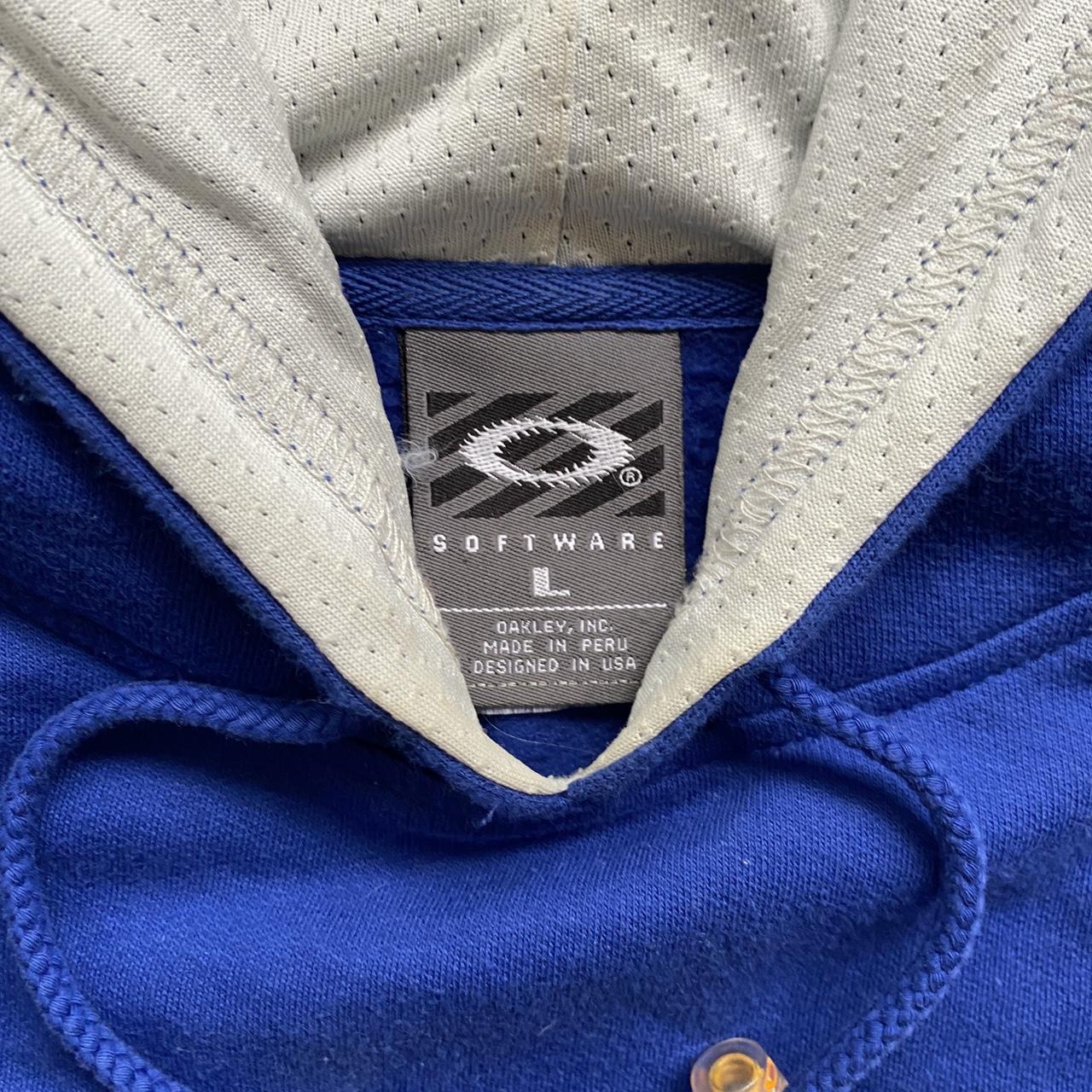 Oakley Men's Blue Hoodie | Depop