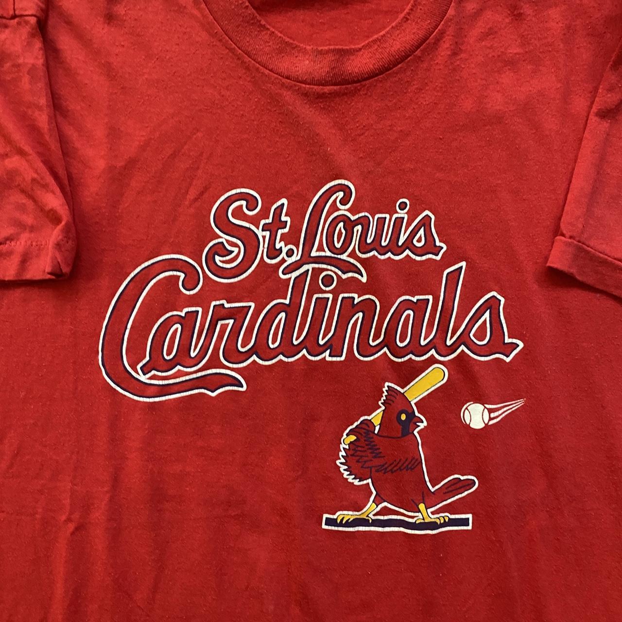 Vintage 80's STL Cardinals Polo Shirt Size men's - Depop