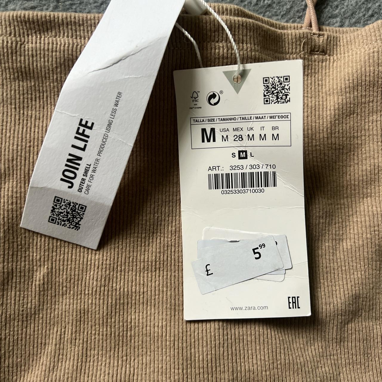 H&M crop high neck tank tops black and beige Size... Depop