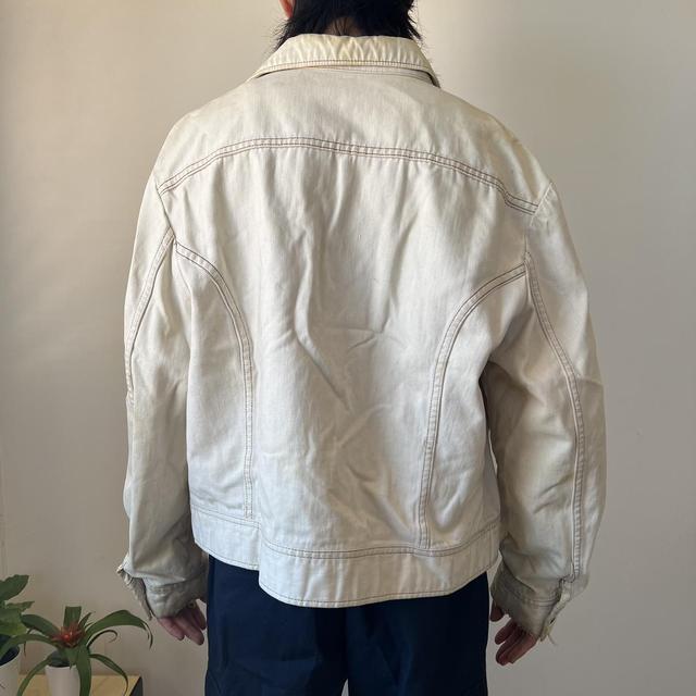 70s Vintage Lee Westerner off-white moleskin light... - Depop