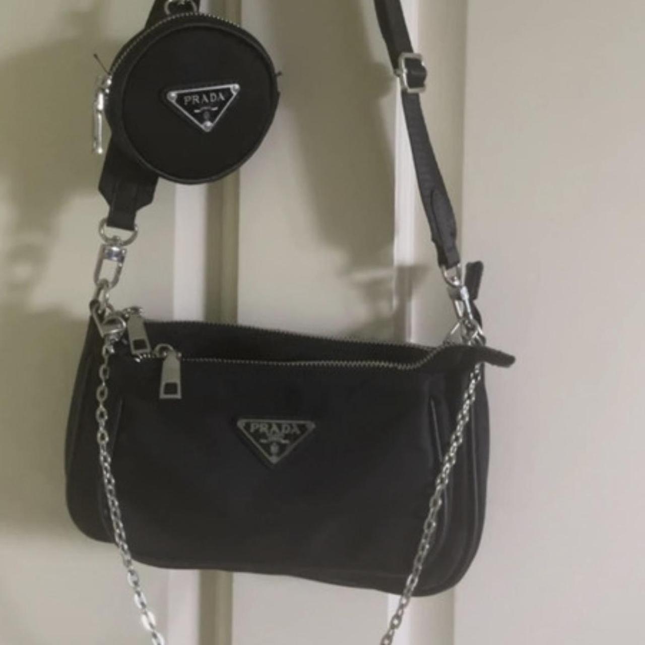 Black and silver cross body bag. Amazing condition.... Depop