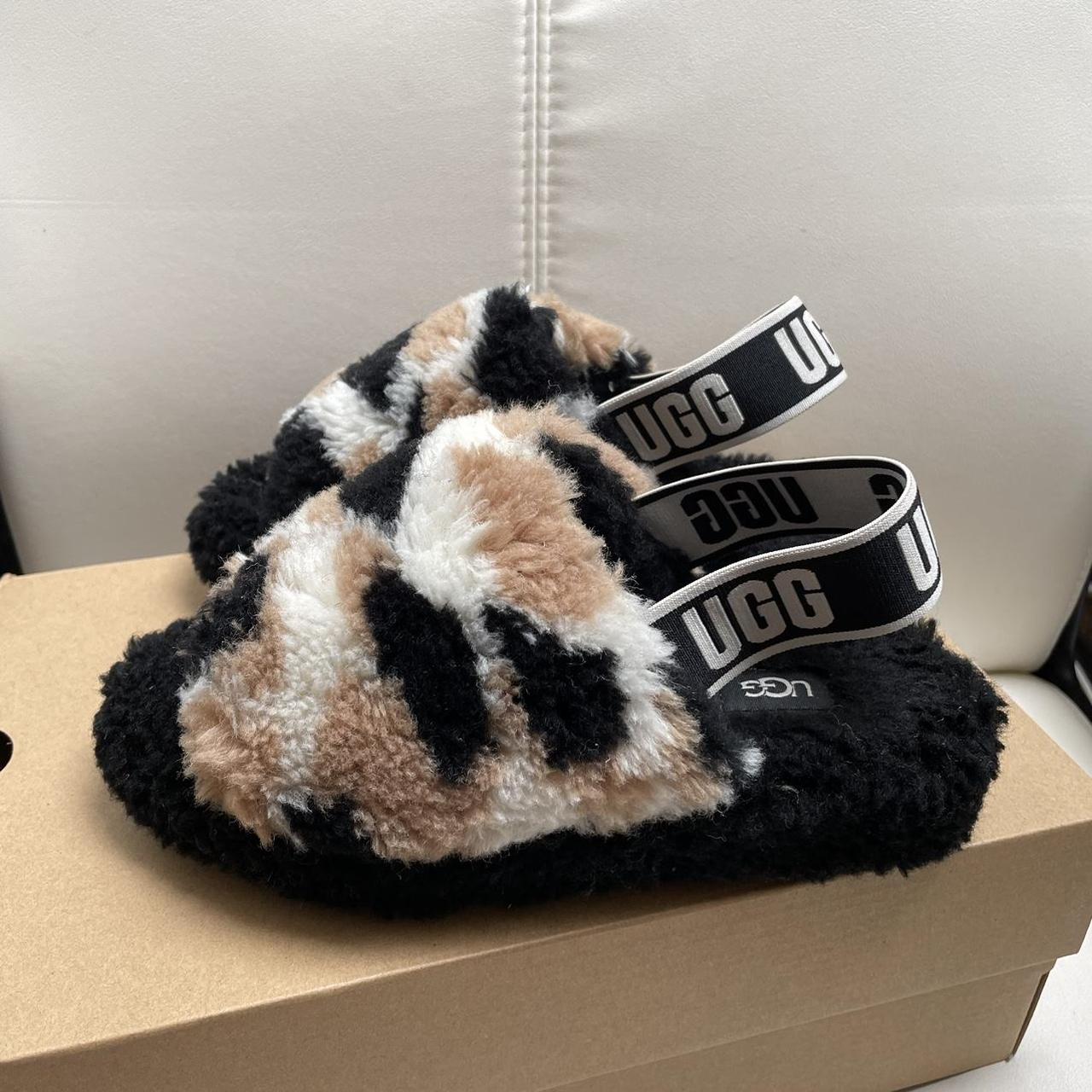 fluff yeah slide cow print