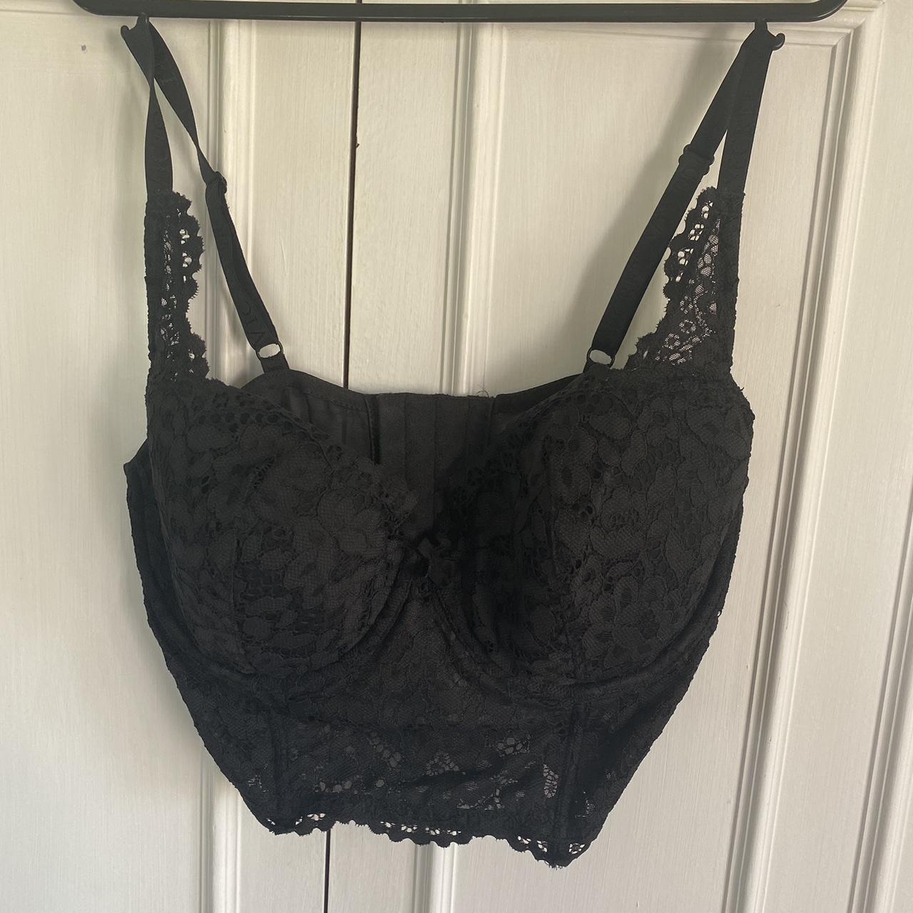 Victoria Secret corset top lace with thick straps Depop