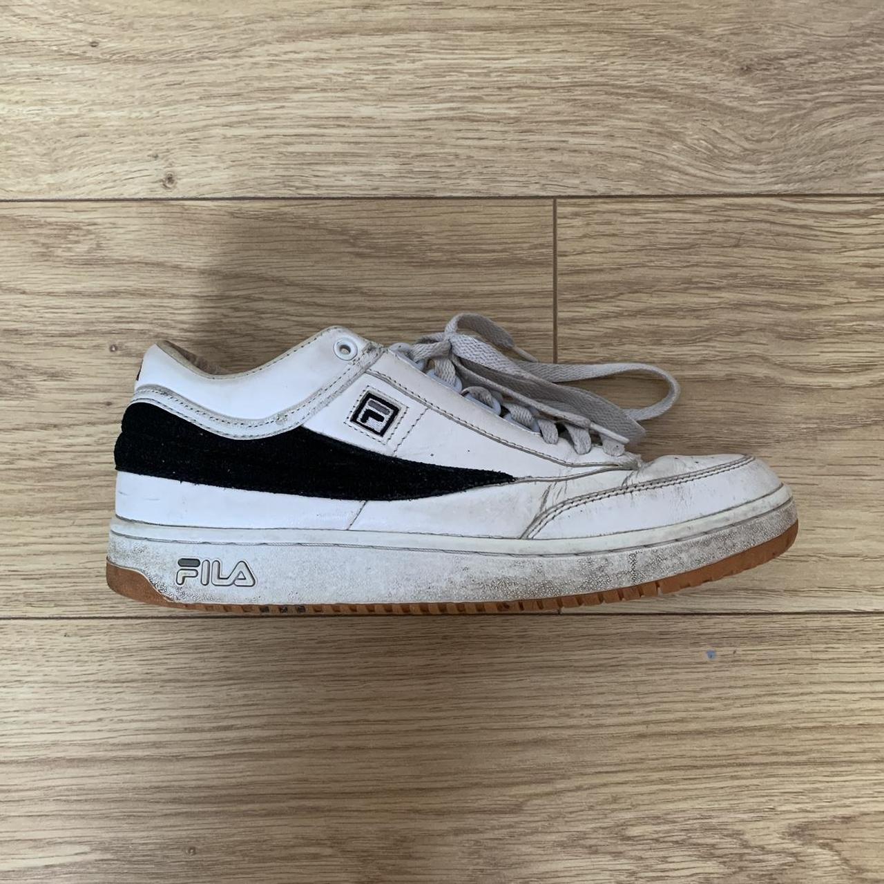 Gosha Rubchinskiy x Fila white leather trainers size. Depop