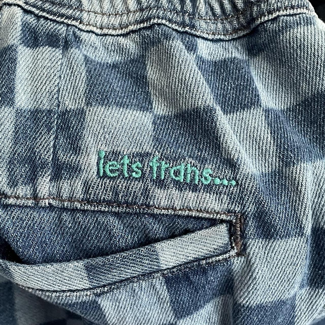 iets frans checkboard jeans! cropped and frayed at... - Depop