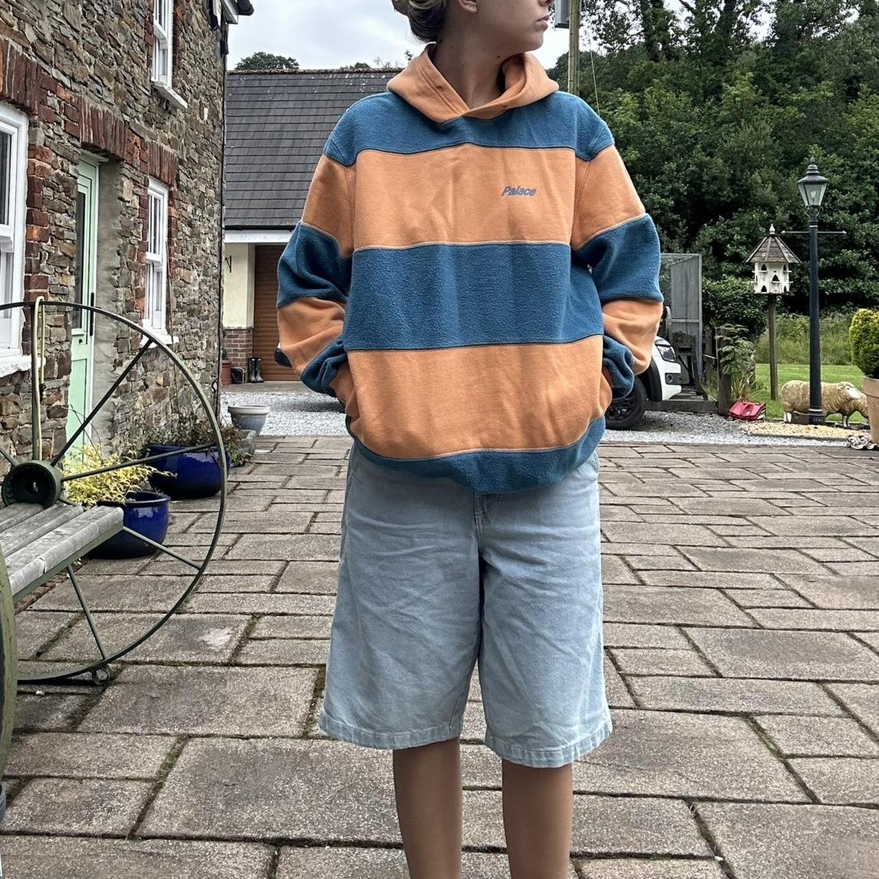 Palace Brusher Hoodie on sale FW18 Blue Orange