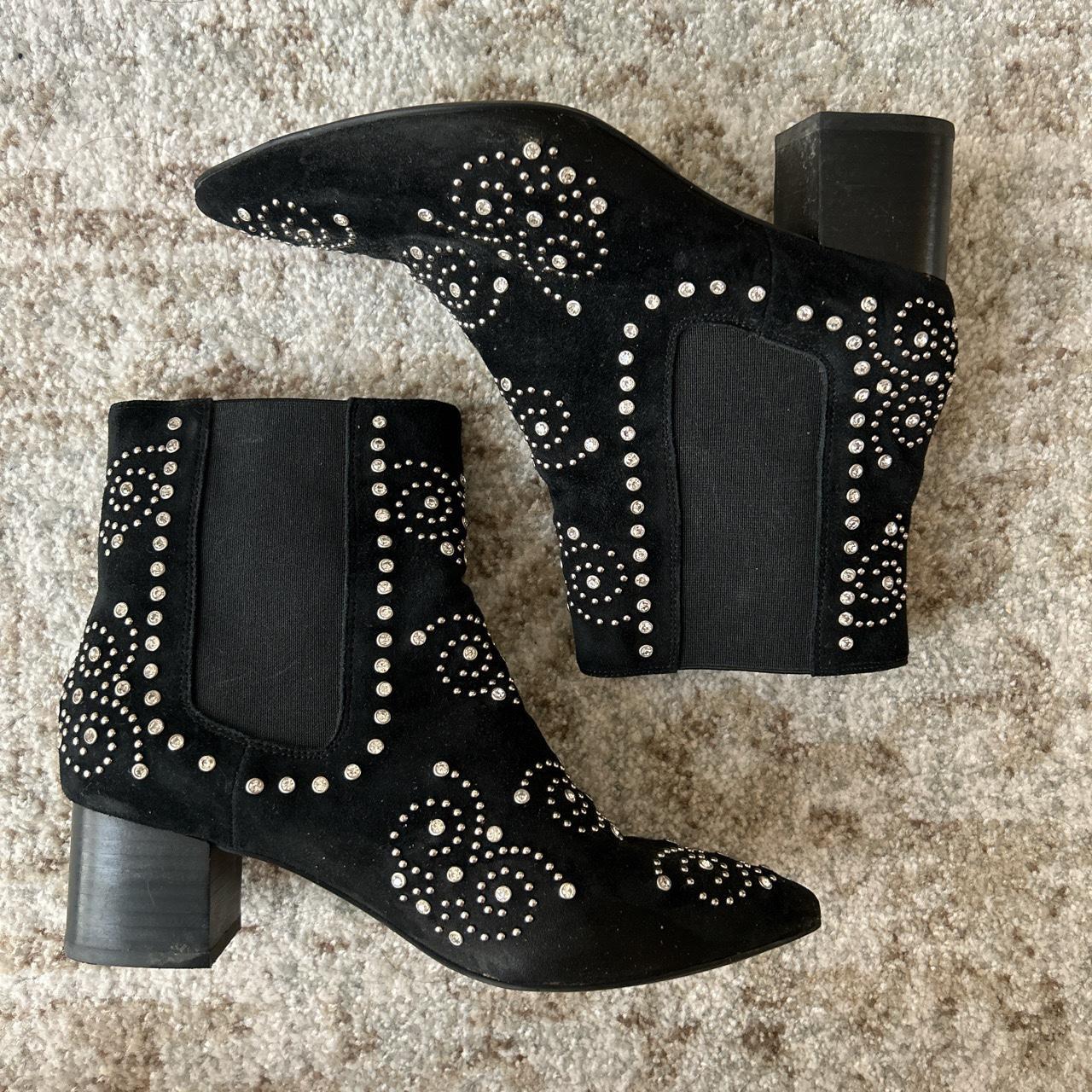 Jeffrey Campbell chelsea boots w stud and rhinestone