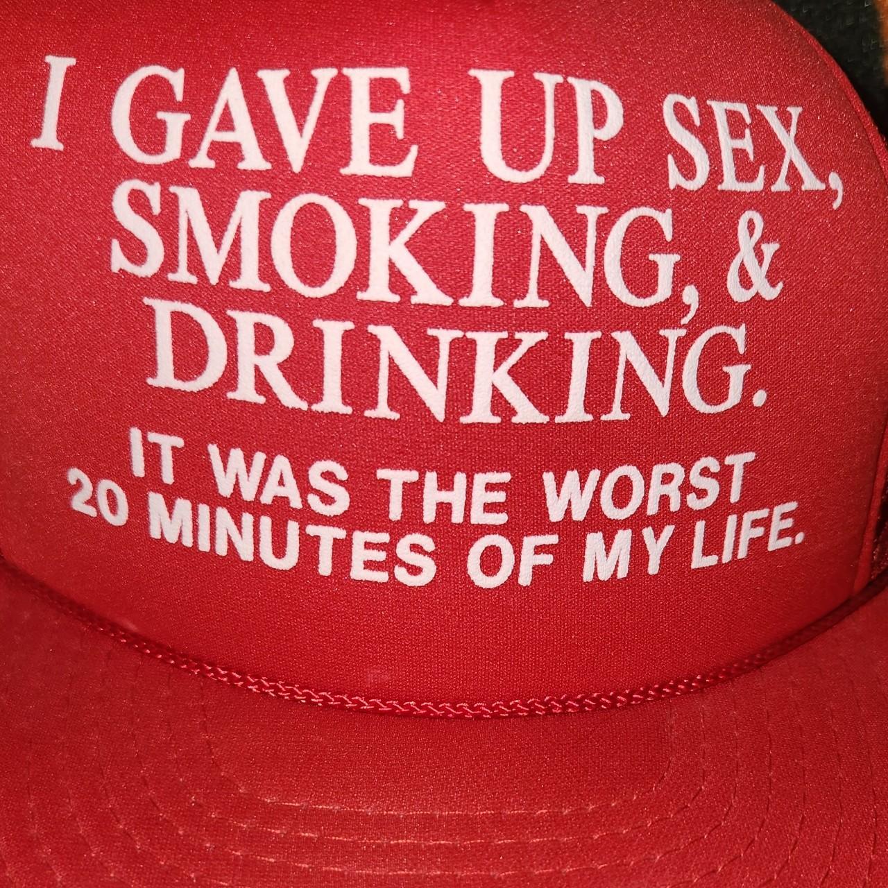 🚫💋🚬🍸⏱️ ❎️ Vintage Trucker Hat ❎️ I Gave Up Sex,... - Depop