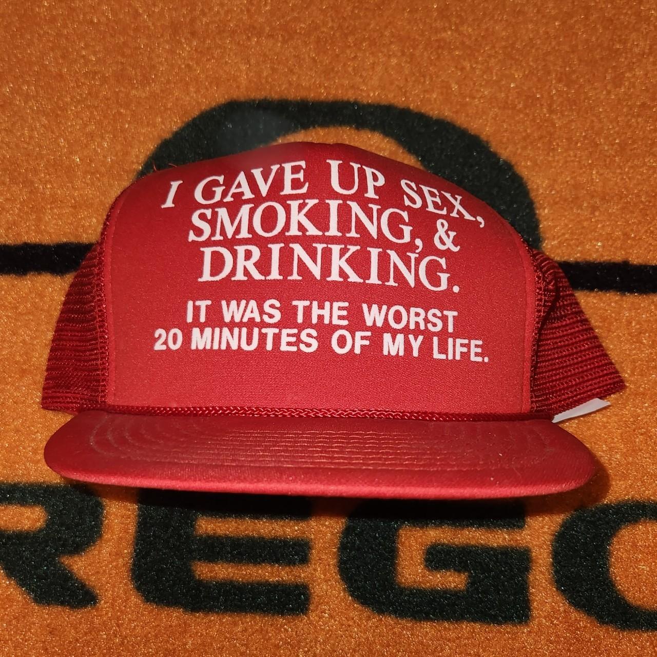 🚫💋🚬🍸⏱️ ❎️ Vintage Trucker Hat ❎️ I Gave Up Sex,... - Depop