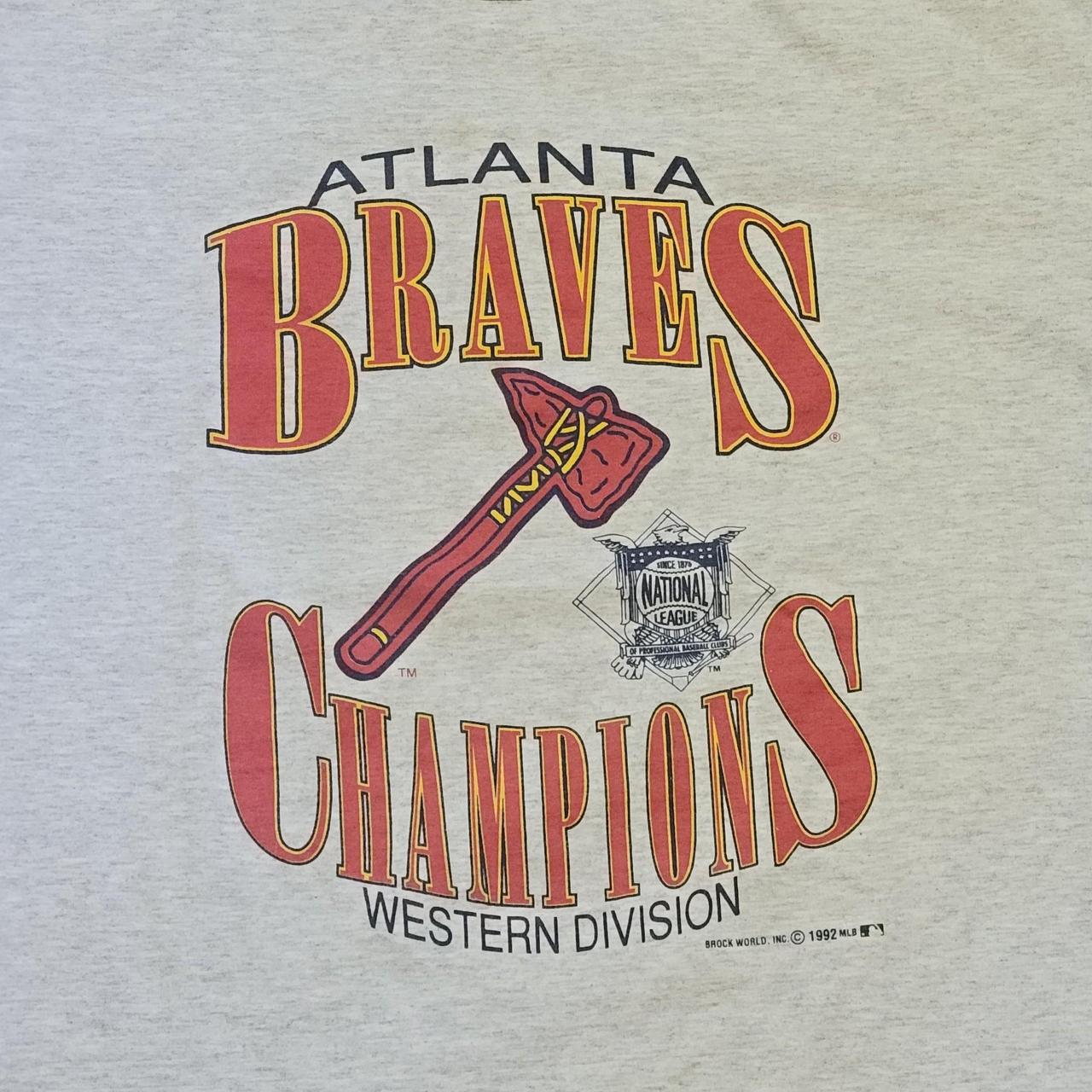 Vintage Atlanta Braves T Shirt Nike Size Large MLB Baseball 