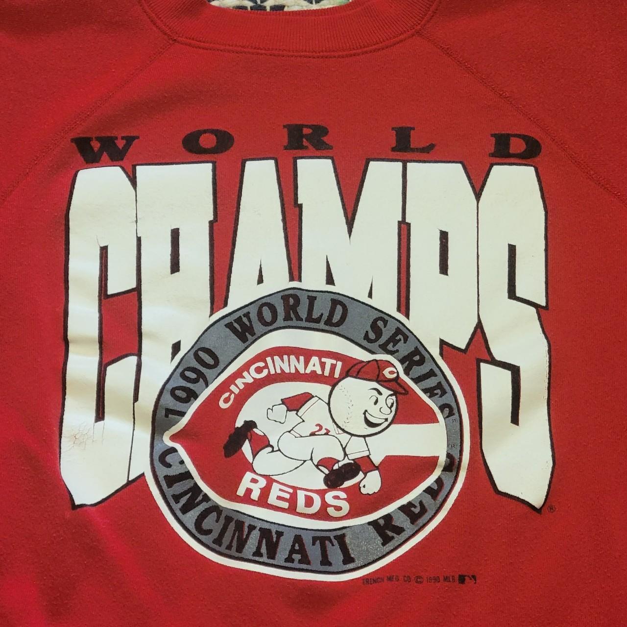 Vintage 1990 Cincinnati Reds World Series champions - Depop