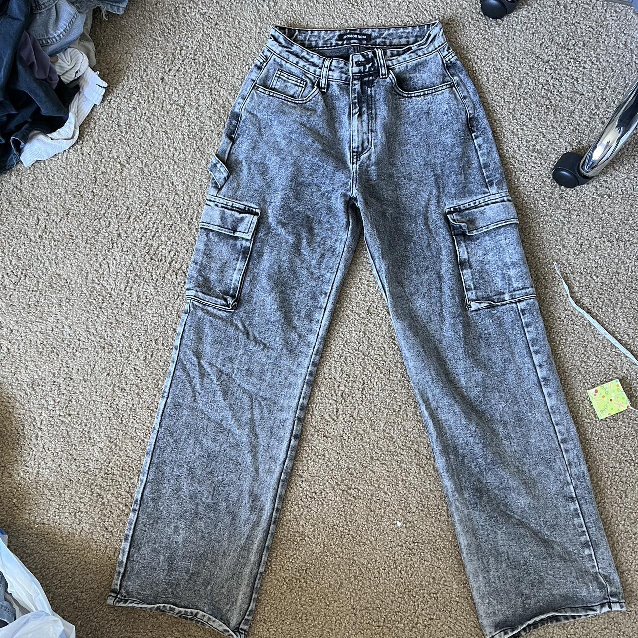 Baggy Dark acid wash jeans from dolls kill. Waist... Depop