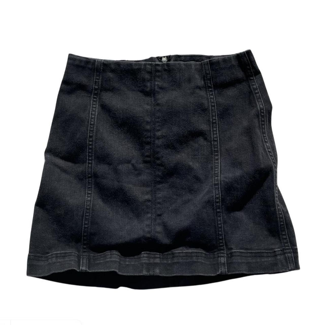 wild fable black high waisted jean mini skirt! super... - Depop