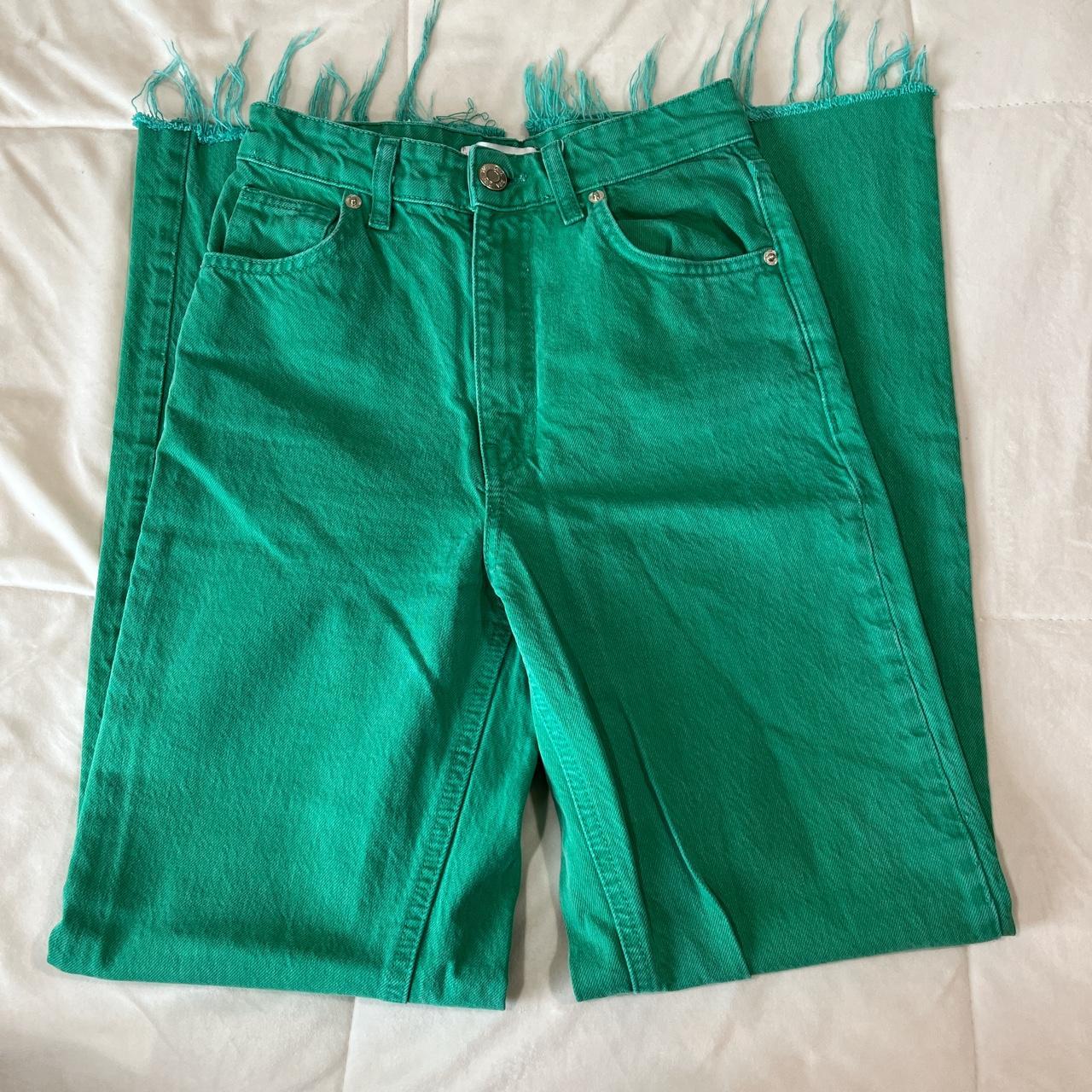 ZARA full length green jeans These were my... Depop