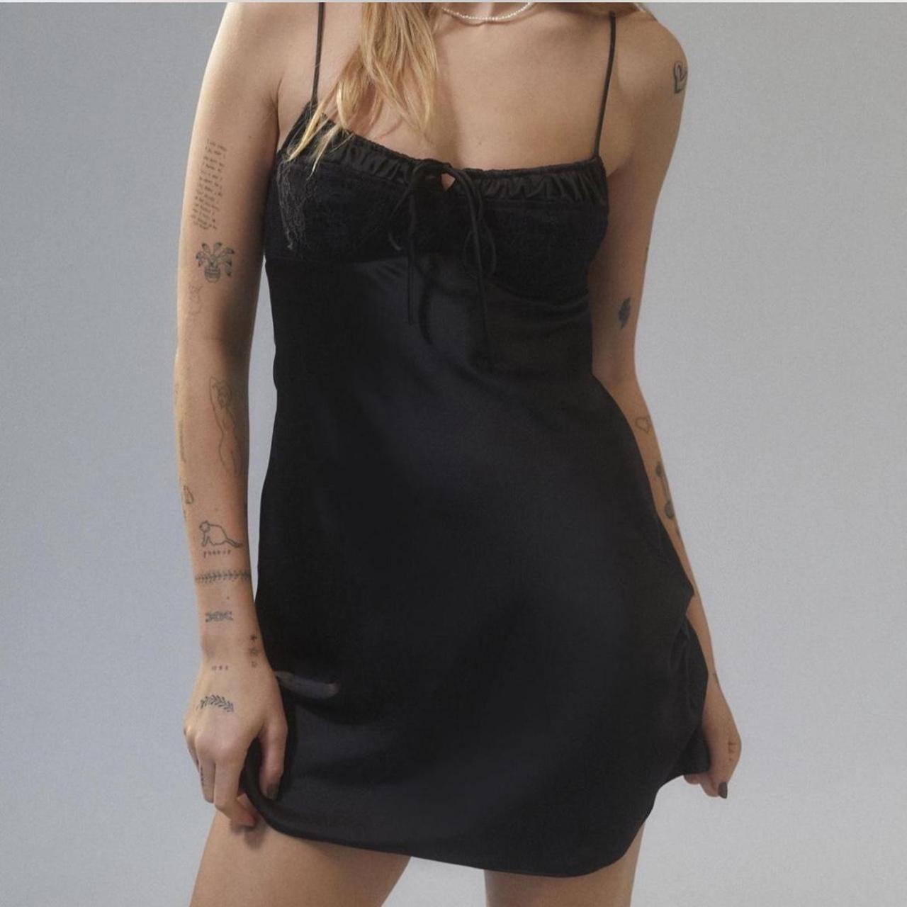 Urban outfitters black lace, slip Size