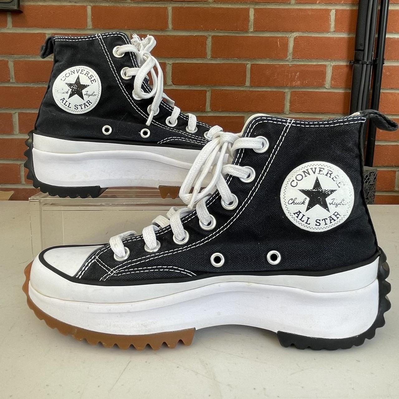 Converse Run Star Hike Platform High black white. Depop