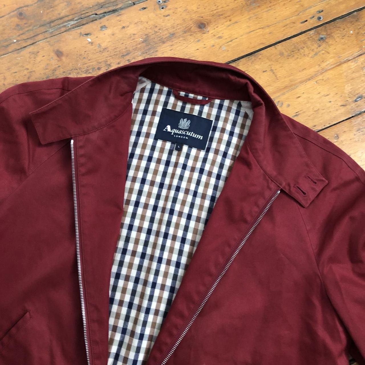 Vintage Aquascutum Harrington Jacket Red Vintage... - Depop