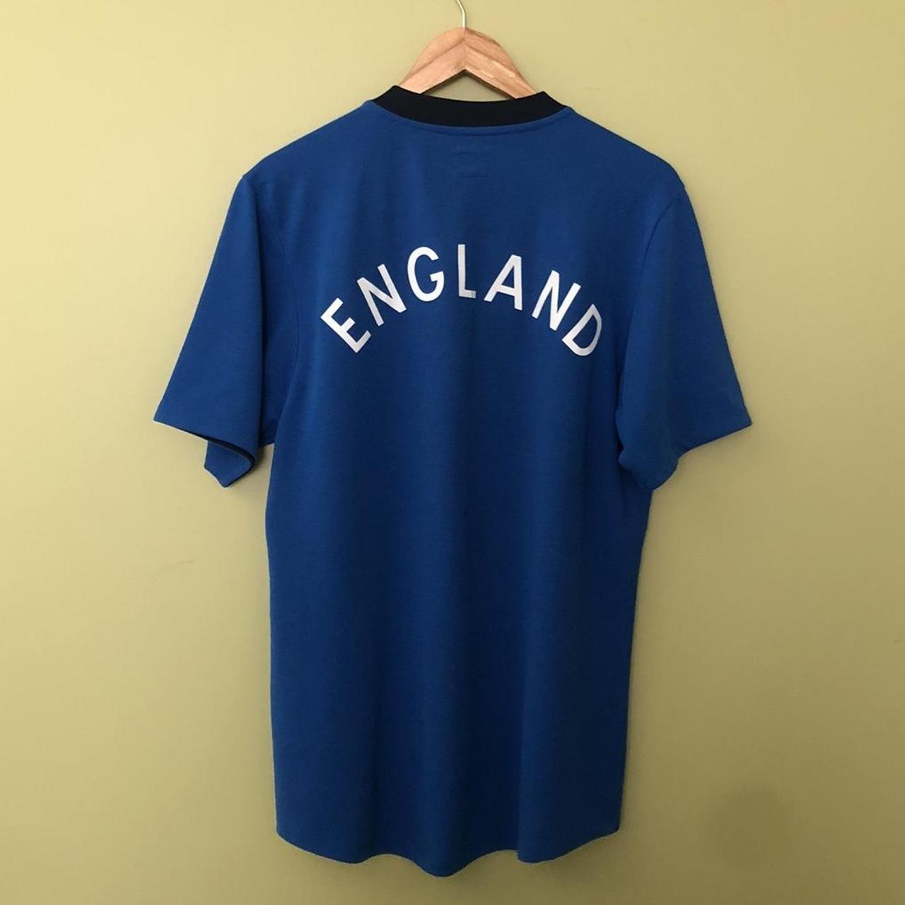Vintage Umbro England Football Shirt Blue Vintage... Depop