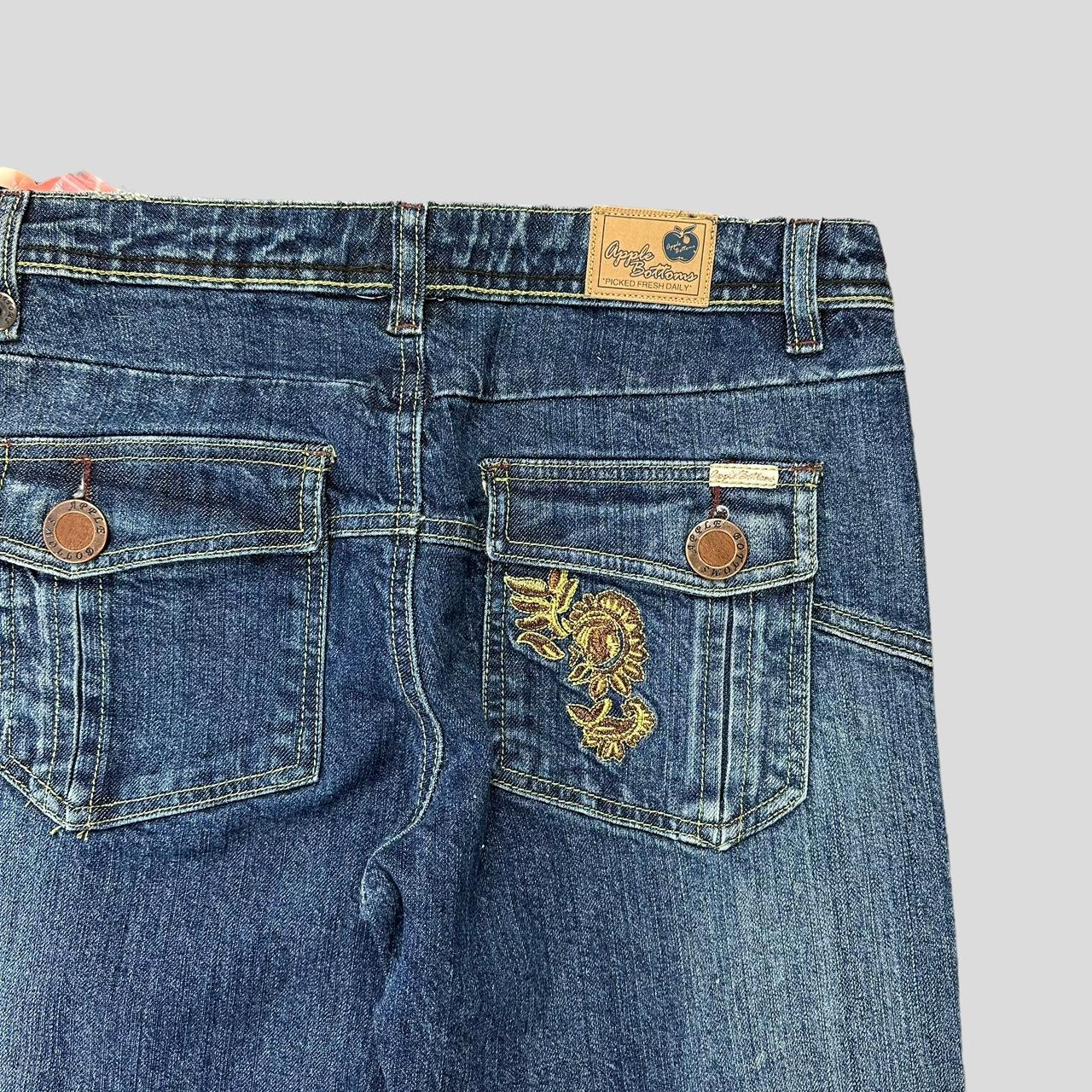 Vintage 1990s Apple Bottom Flared Denim Jeans... - Depop