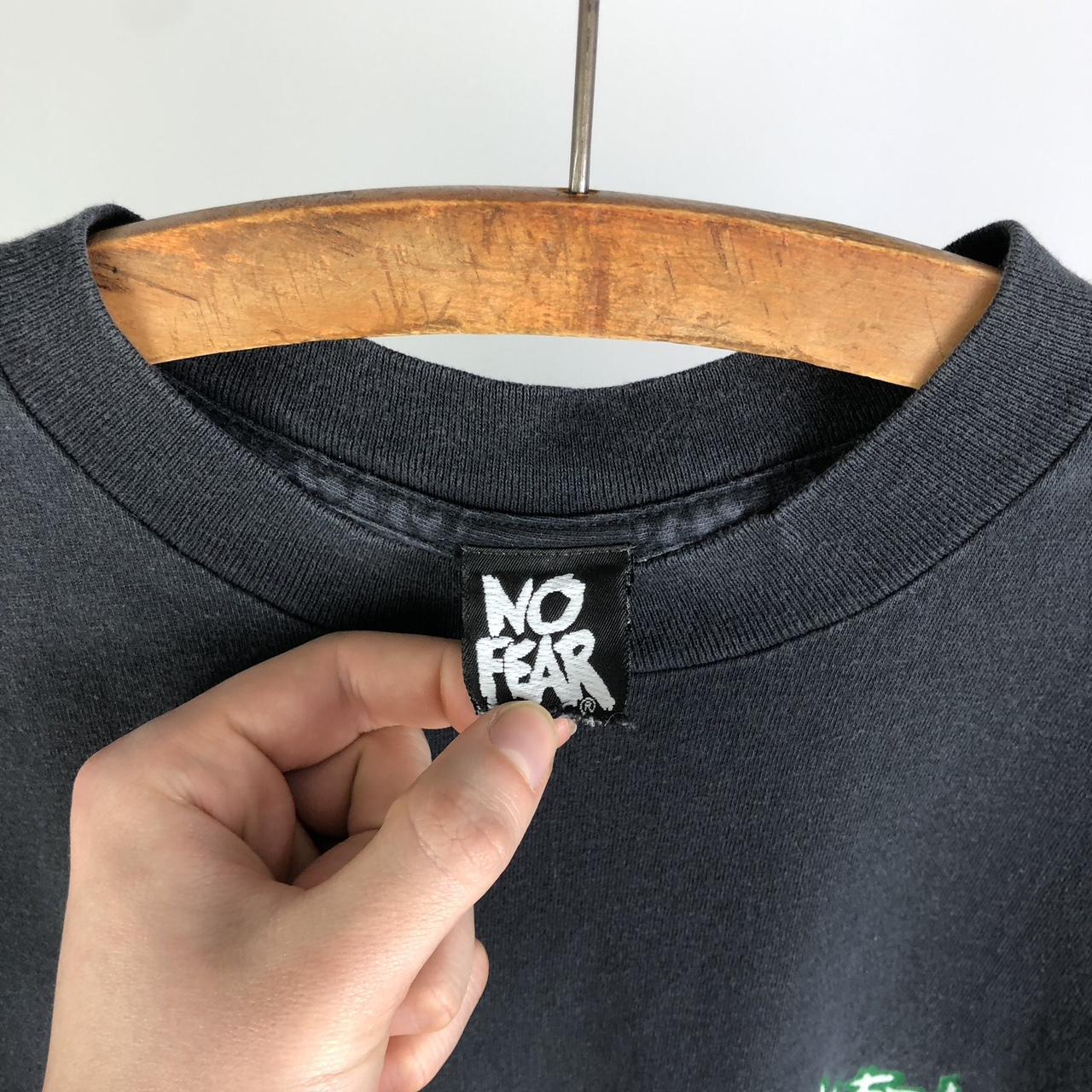 Vintage 90s No Fear Graphic Slogan T Shirt Black | Depop