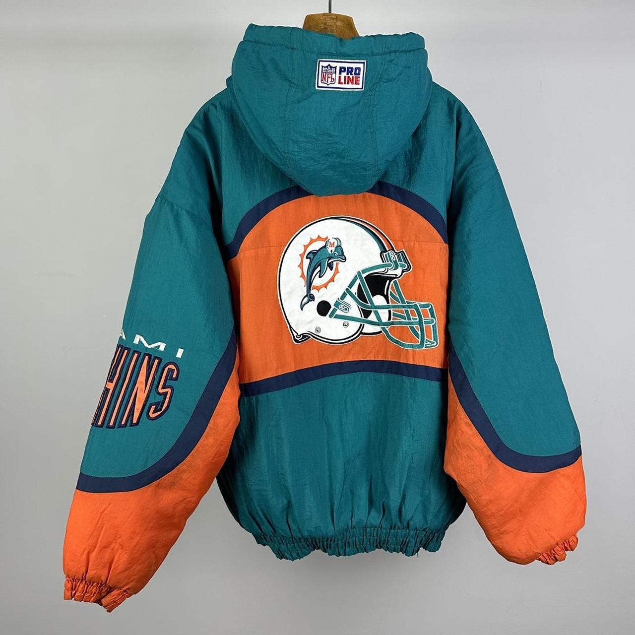 Vintage 90s Miami Dolphins NFL Logo Athletic Puffer | Depop