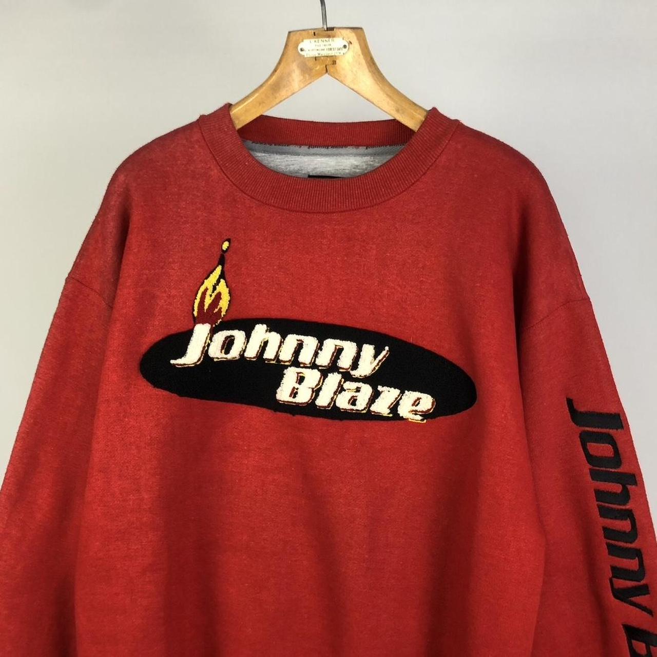 Vintage 90s Johnny Blaze Spell Out Sweatshirt Wu | Depop