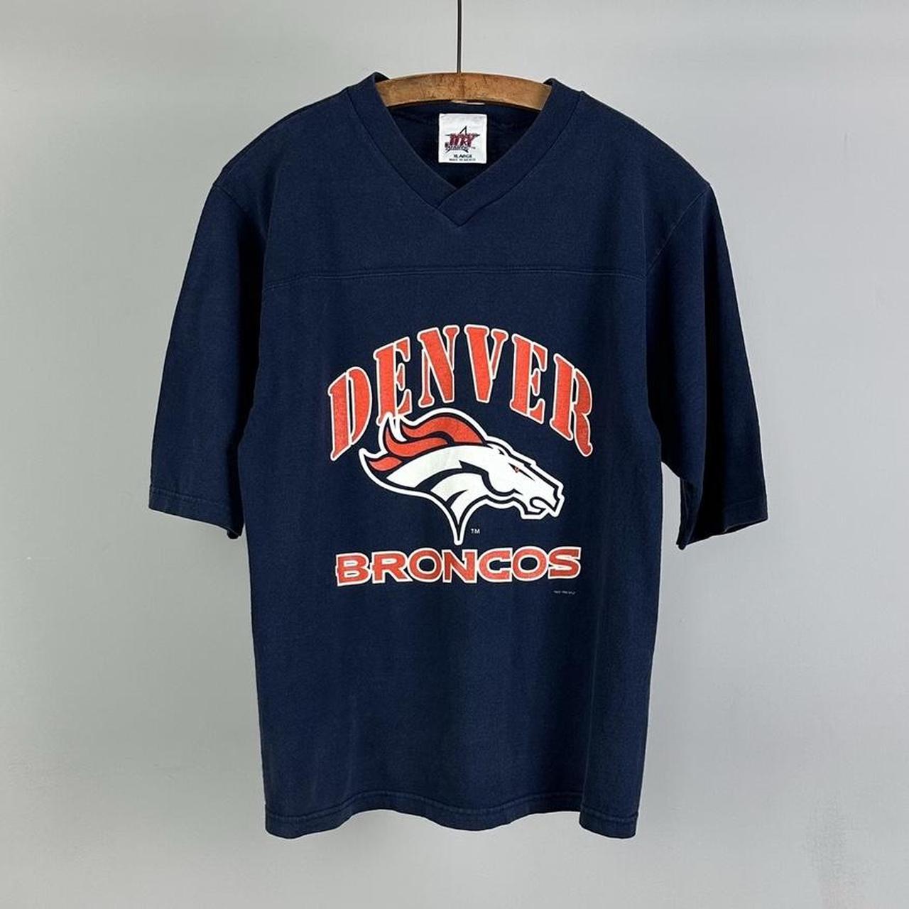 Vintage 90s Denver broncos nfl logo 7 graphic print - Depop