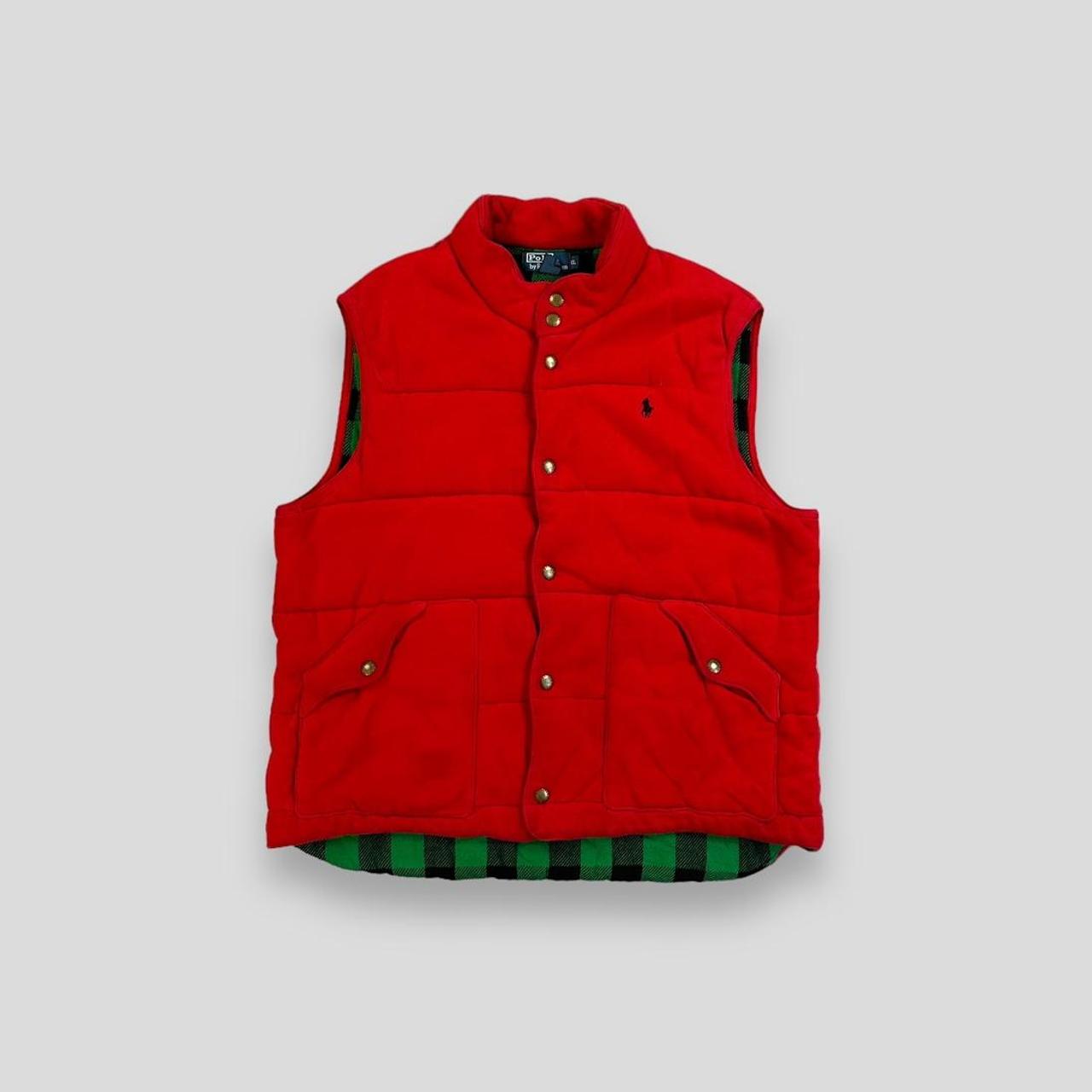 Vintage 90s Polo Ralph Lauren Puffer Gilet Red | Depop
