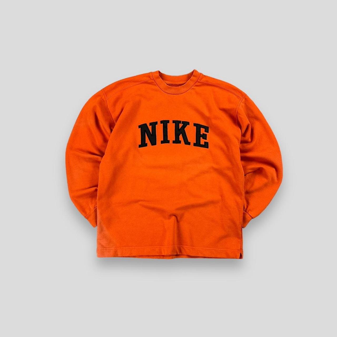 vintage nike embroidered spell out logo sweatshirt